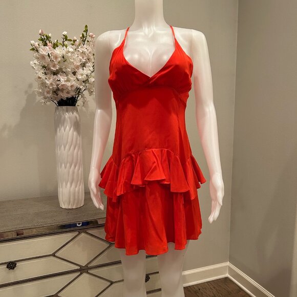 Kendall & Kylie Dresses & Skirts - Kendall + Kylie Ruffle Silk Slip Dress